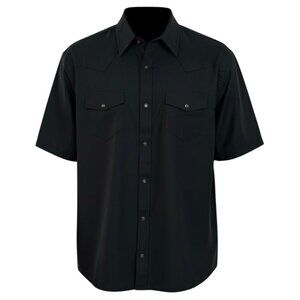 NWT Gibson 4X BLACK Short-Sleeve Western Style Shirt